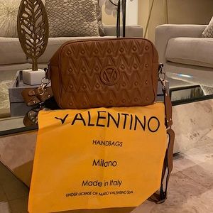 COPY - Mario Valentino quilted Italian leather crossbody.